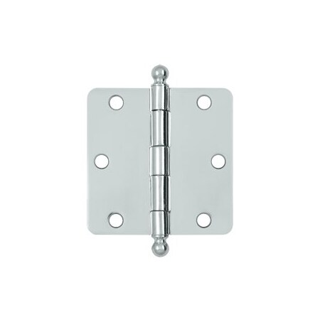 Deltana S35R426-BT Ball Tip 1/4 Radius Hinges Polished Chrome, 10PK S35R426-BT-XCP10